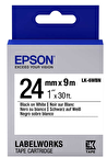 Epson LK-6WBVN Siyah Üzeri Beyaz 24MM 7Metre Etiket