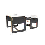 Minera Montessori Kumru Aktivite Masası ve Sandalye Takımı Antrasit