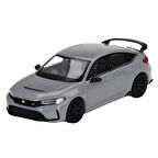 1:64 Diecast Honda Civic Type R Sonic Gray Pearl Mini GT Model Araba