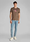 Calvin Klein Jeans Kahve Erkek T-Shirt LV040EM286RMT SS HERO MONOLOGO 30S