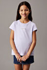 Kız Çocuk Ck Micro Monogram T-Shirt - Mor | 8 Yaş
