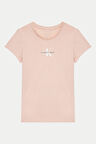 Kız Çocuk Ck Micro Monogram Logo T-Shirt - Pembe | 8 Yaş