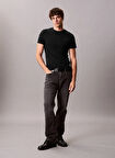 Calvin Klein Bisiklet Yaka Siyah Erkek T-Shirt LV04LC240GUB1_SS SLIM STRETCH COTTO
