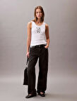Calvin Klein Jeans SL COTTON RIB SOLID TANK Kadın Beyaz Bluz LV044C219G-YAA