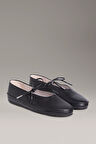 Kadın Bantlı Ballerina Mary Jane Babet - Siyah | 39