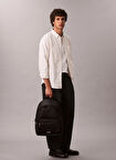 Calvin Klein Geri Dönüştürülmüş Naylon + Polyamid Siyah Erkek Sırt Çantası SLEEK ROUND BACKPACK