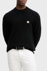 Calvin Klein Pamuklu Relaxed Fit Waffle Kazak LV04RD313GUB1 Erkek KAZAK LV04RD313G UB1 SİYAH