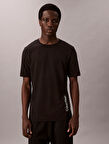 CALVIN KLEIN Erkek Marka Logolu Organik Pamuklu Günlük Kullanıma Uygun Siyah T-Shirt LVGMF5K106 UB1