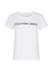 Calvin Klein Bisiklet Yaka Beyaz Kadın T-Shirt J20J220253YAF