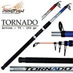 Portfish Tornado Teleskopik Fiber Olta Kamışı 300 cm 75 -150 gr Mavi 