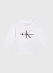 Calvin Klein Beyaz Bebek T-Shirt MONOGRAM LS t-shirt