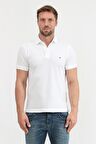 Tommy Hilfiger Polo Yaka Beyaz Erkek T-Shirt MW0MW17771YBR