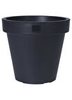 Siyah Plastik Yuvarlak Saksı Çap 35cm Yükseklik 31cm