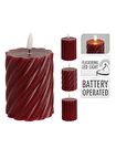 Boyner Evde Mum XMAS LED CANDLE 7X9CM 3ASS RED