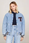 Tommy Jeans Kadın Letterman Denim Ceket