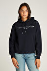 Kadın TH MDRN REG CORP LOGO Sweatshirt - Lacivert | M