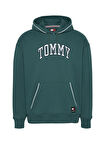 Tommy Jeans Kapüşon Yaka Yeşil Erkek Sweatshırt DM0DM19760CWG RLX VARSITY PIPPING
