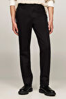 Erkek Denton Saten Düz Paça Chino Pantolon - Siyah | 31/30