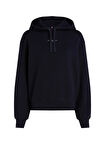 Tommy Hilfiger Kapüşon Yaka Baskılı Lacivert Kadın Sweatshırt MODERN REG MINI CORP HOODIE