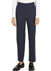 Tommy Hilfiger Standart Bel Standart Lacivert Kadın Pantolon FLANNEL SLIM STRAIGHT PANT
