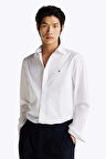 FLEX POPLIN KENT COLLAR SF SHIRT Erkek Beyaz Gömlek - MW0MW38137
