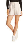 Kadın Tjw Pamuklu Şort - Beyaz | S