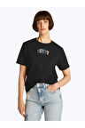 TOMMY JEANS Kadın Tişört-DW0DW21337