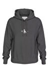 Kadın WASHED MONOLOGO REGULAR HOODIE Sweatshirt-Gri | M