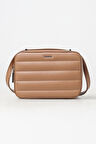 Kadın Line Quilt Kamera Omuz Çantası - Kahverengi | undefined