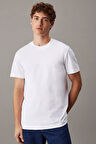 Erkek Ck Heavy Jersey T-Shirt - Beyaz | XS
