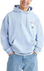 Tommy Jeans Erkek Rahat Sırtlı Logolu sweatshirt