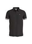 Tommy Jeans Düz Siyah Erkek Polo T-Shirt DM0DM15751BDS_TJM CLSC ESSENTIAL PO
