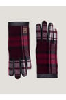 TOMMY CHECK LEATHER GLOVES