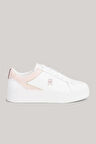 Tommy Hilfiger TH PLATFORM COURT SNEAKER Kadın Beyaz Sneaker FW0FW079100LB