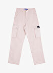 Karl Lagerfeld Jeans Düz Paça Krem Erkek Kargo Pantolon 245D1002_KLJ MIX MATERIAL UTILITY P
