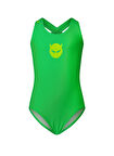 Super Rebel Yeşil Kız Çocuk Mayo R501-5004-Pisa bathingsuit with Sup