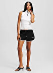 Karl Lagerfeld Jeans Yüksek Bel Normal Siyah Kadın Şort A2W10095