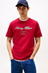 Erkek Script Logo T-Shirt - Kırmızı | S