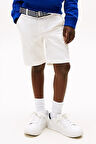 Erkek Çocuk Th Woven Kemerli Şort - Beyaz | 14 Yaş