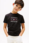Erkek Çocuk Tommy Flag Hilfiger T-Shirt - Siyah | 8 Yaş