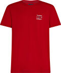 HILFIGER STACK TEE Erkek Kırmızı T-Shirt - MW0MW38622