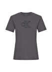 Calvin Klein Jeans Bisiklet Yaka Düz Gri Kadın T-Shirt J20J225256PMP