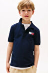 Erkek Çocuk Göğsü Armalı Polo Yaka T-Shirt - Lacivert | 16 Yaş