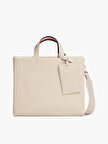 Tommy Hilfiger TH ESTABLISHED MED SHOPPER Kadın Bej Çanta AW0AW17508ACI