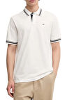 Erkek Regular Fit Yaka ve Kol Ucu Çizgili Polo T-Shirt - Ekru | S