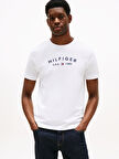 TOMMY HILFIGER Erkek  Beyaz T-Shirt MW0MW39356 YBR