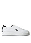 Calvin Klein Beyaz - Siyah Erkek Sneaker BASKET CUPSOLE LACEUP LTH-SU
