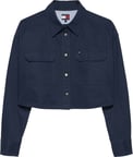 TOMMY HILFIGER Kadın Marka Logolu Günlük Kullanıma Uygun Lacivert Gömlek DW0DW22514 C1G