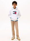 Tommy Hilfiger Baskılı Erkek Çocuk Beyaz Sweatshırt KB0KB10112YBR