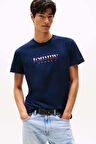 Erkek Logo Baskılı Kısa Kollu Tişört – Lacivert | XS